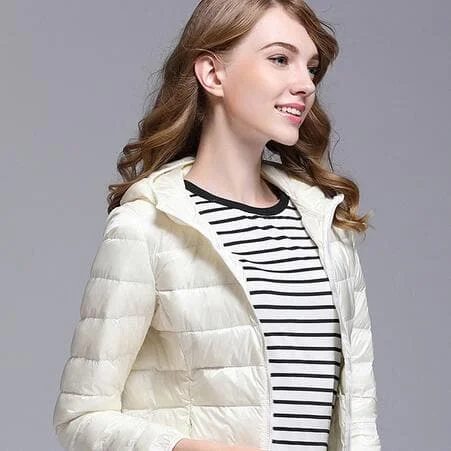 GODLIKE Women's Pure Color Trendy Autumn Winter Spring Fashion Ultralight Parka Jacket