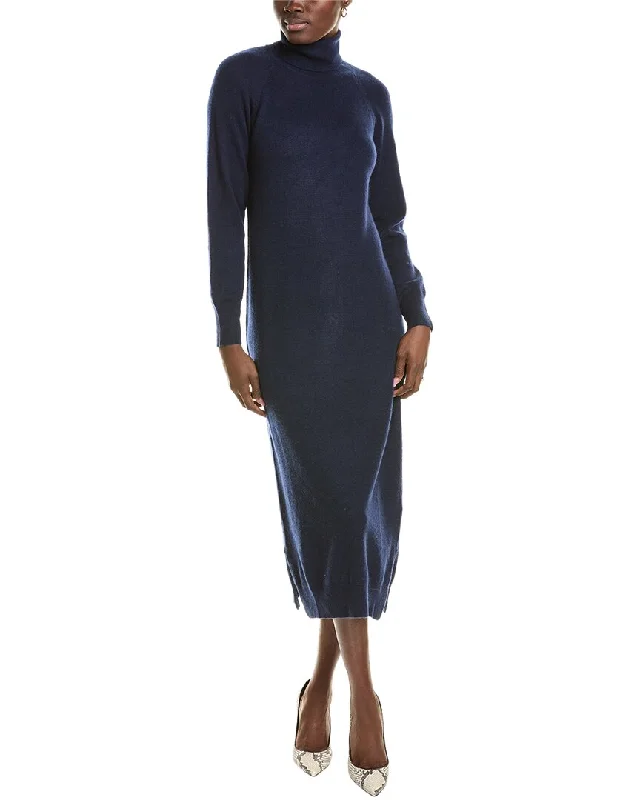 Brodie Cashmere Wool & Cashmere-Blend Luxe Roll Neck Dress