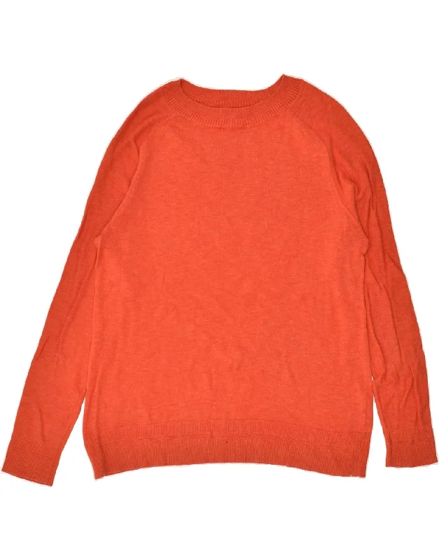 WHITE STUFF Womens Boat Neck Jumper Sweater UK 12 Medium  Orange Cotton