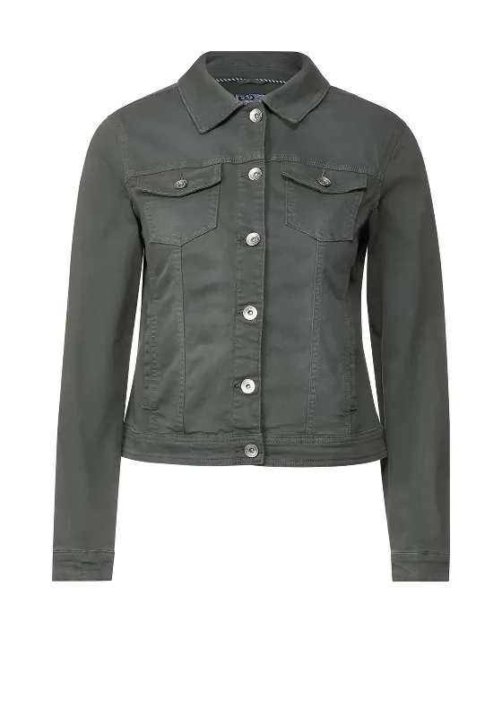 Cecil Coloured Denim Jacket, Khaki