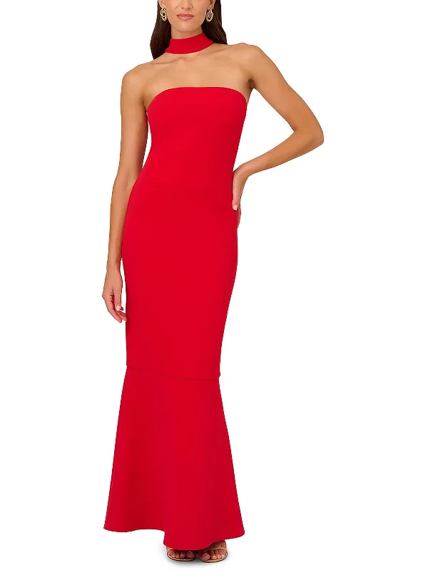 Womens Strapless Long Evening Dress