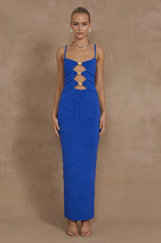 NORMANI MIDI DRESS - ROYAL