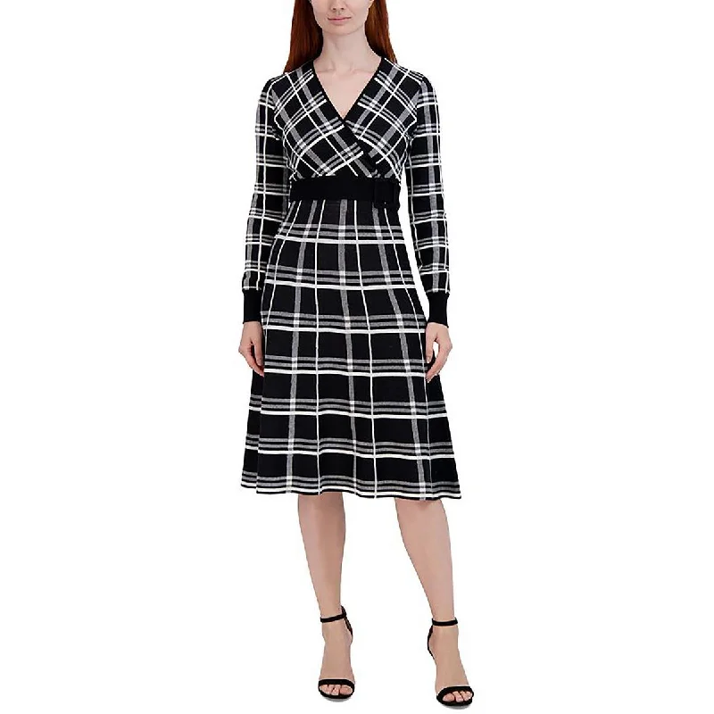 Womens Belted Midi Sweaterdress