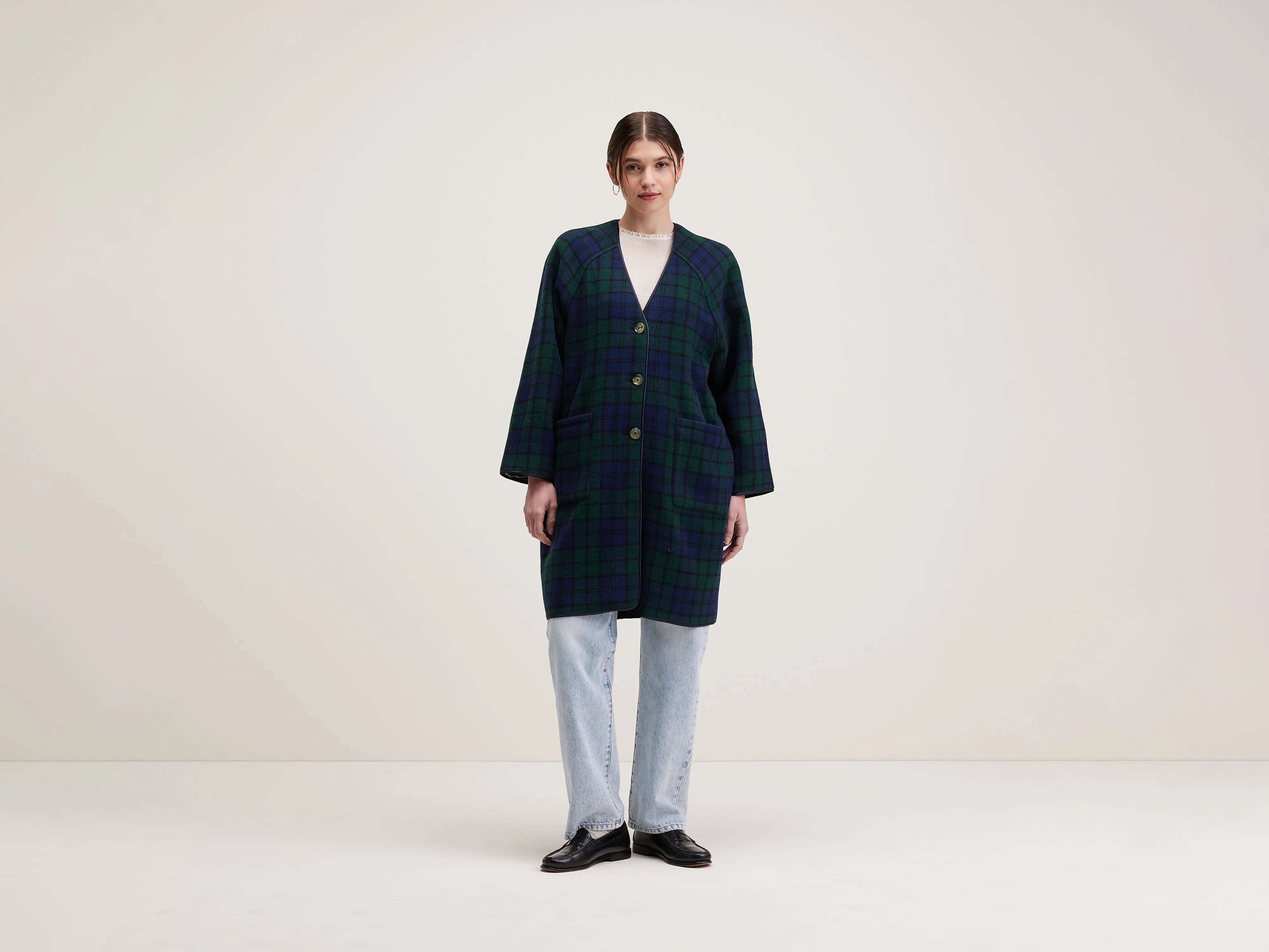 Vendee straight coat (242 / W / CHECK A)