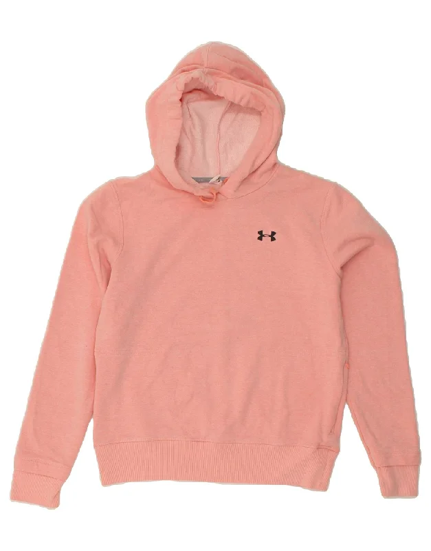 UNDER ARMOUR Womens Hoodie Jumper UK 10 Small Pink