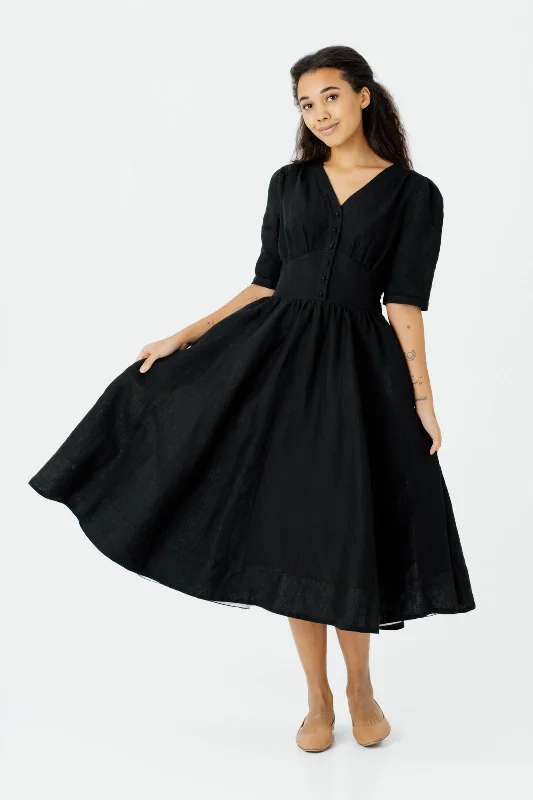 Diane Dress, Puffed Sleeve