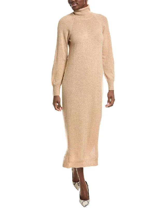 Brodie Cashmere Wool & Cashmere-Blend Luxe Roll Neck Dress