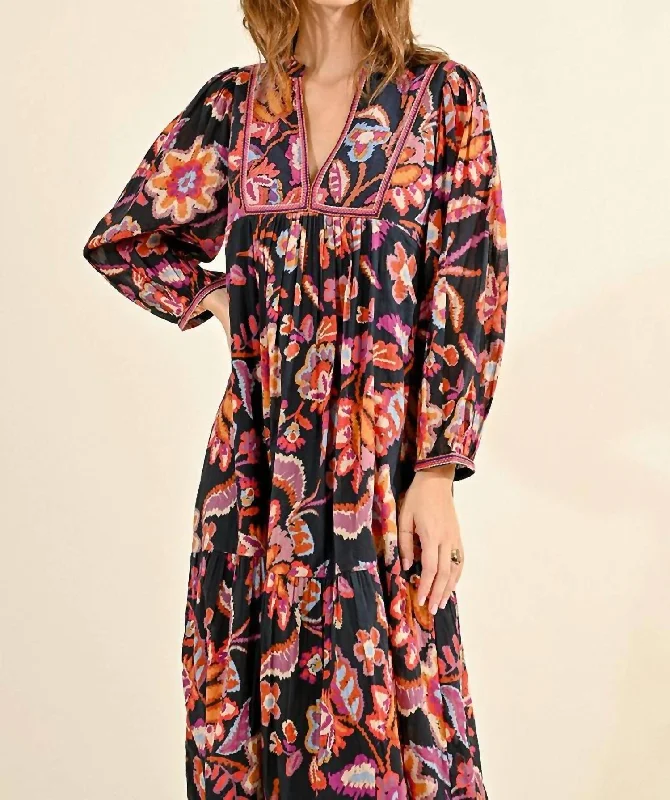 Floral Liv Dress In Black