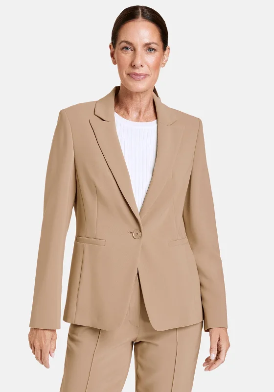 Gerry Weber Lapel Collar Blazer, Beige