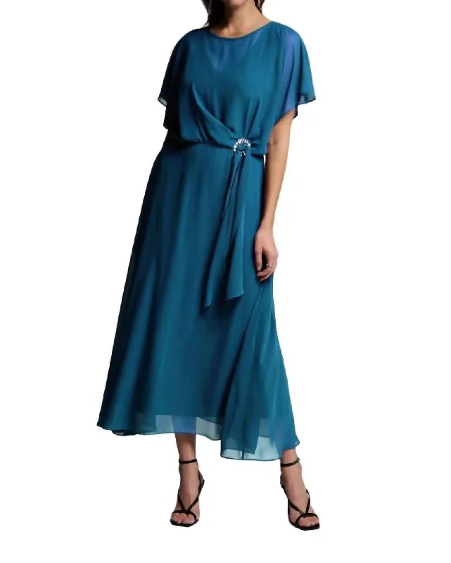 Floor-Length Dress In Lagoon