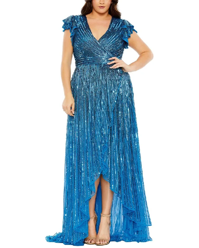 Mac Duggal Plus  A-Line high low gown