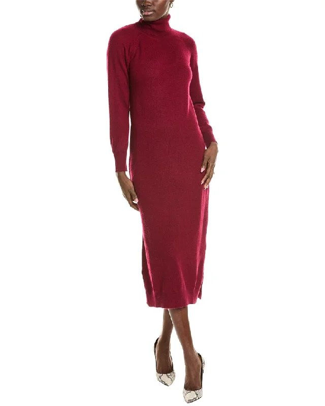 Brodie Cashmere Wool & Cashmere-Blend Luxe Roll Neck Dress