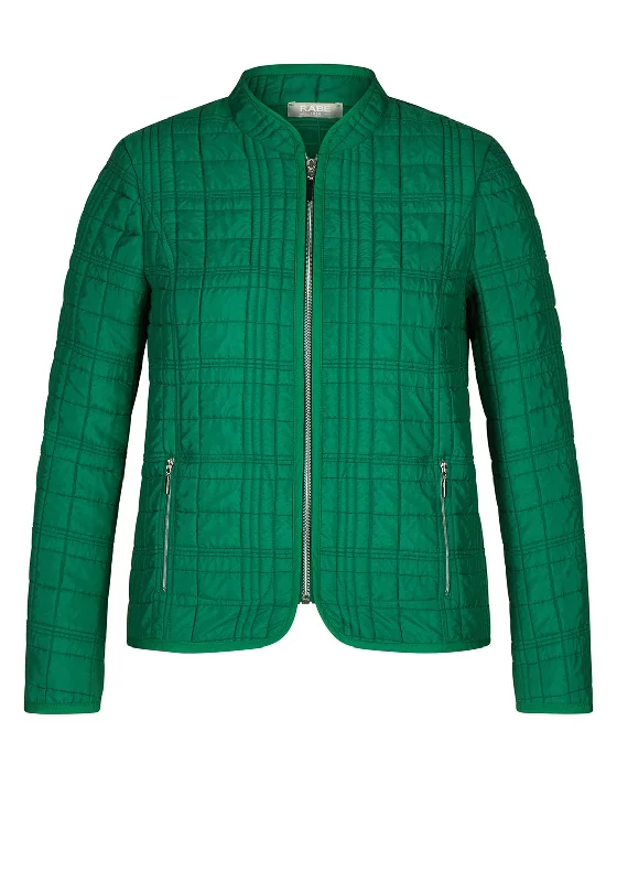 Rabe Zip Up Quilted Jacket, Green