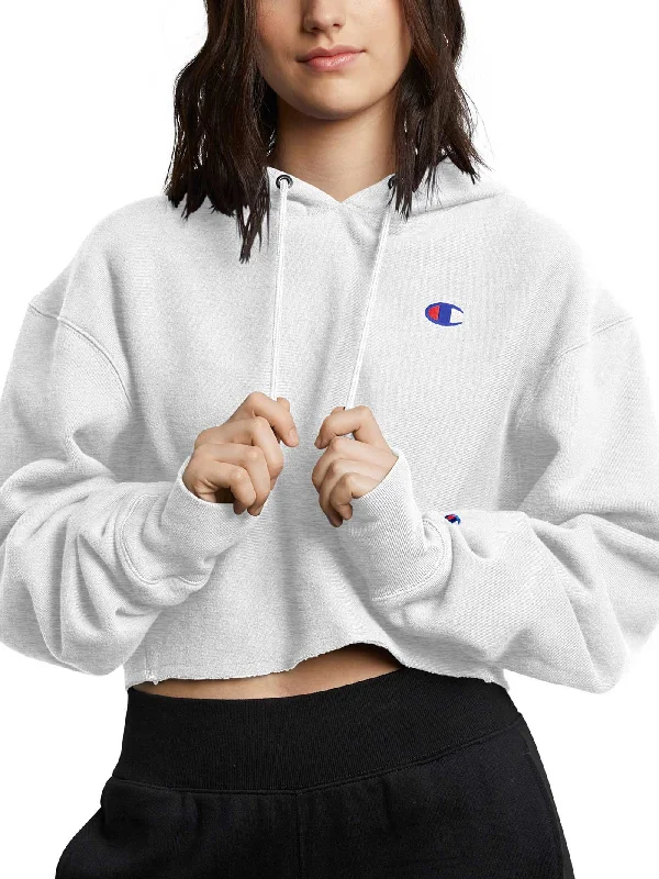 Cropped Reverse Weave Emb C Logo Hoodie