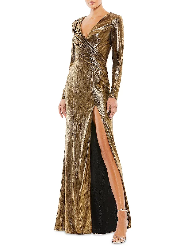 Womens Shimmer Long Evening Dress