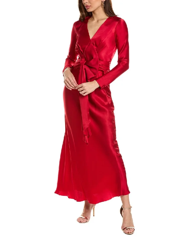 Alberta Ferretti Satin Silk-Blend Gown