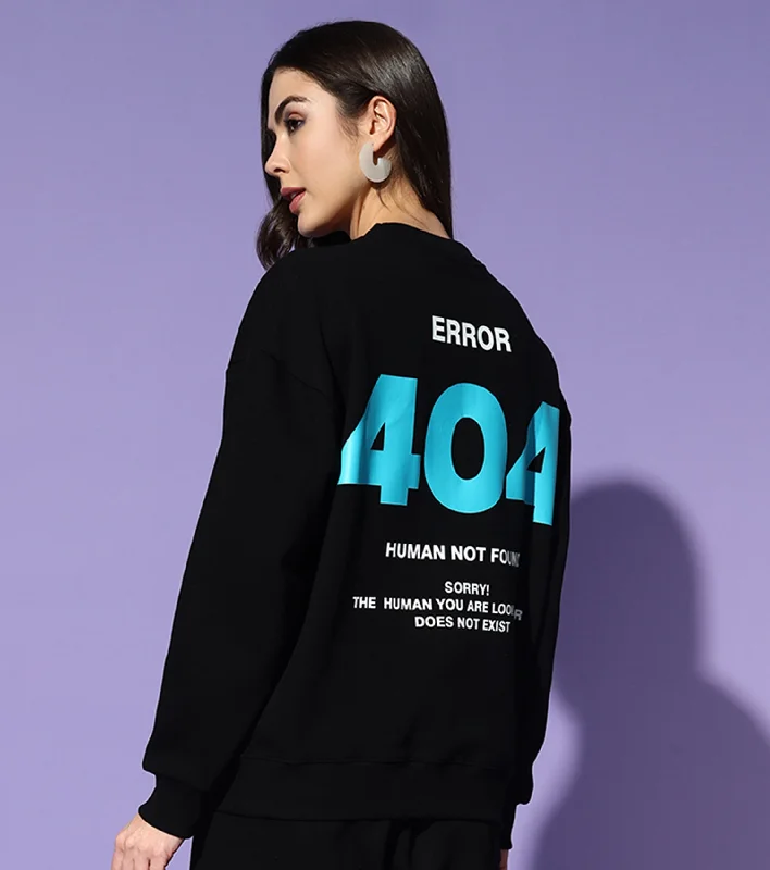 ERROR 404 Round Neck Oversized Sweatshirt