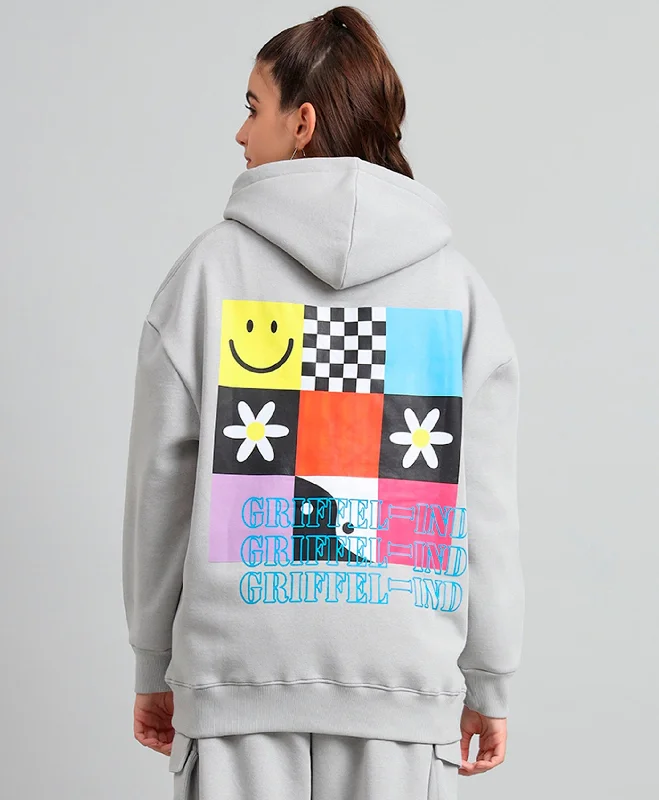 Chill Vibe Print Oversized Hoodie