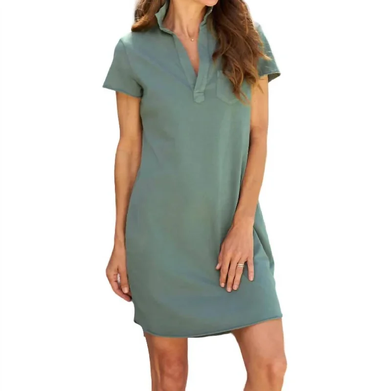 Sporty Polo Dress In Rosemary