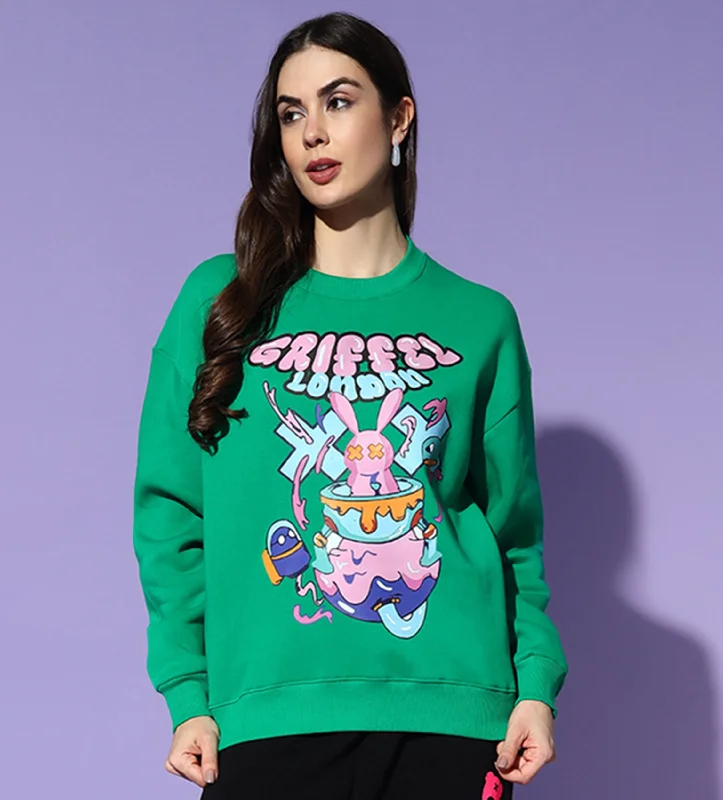 BUNNY Round Neck Oversized Sweatshirt