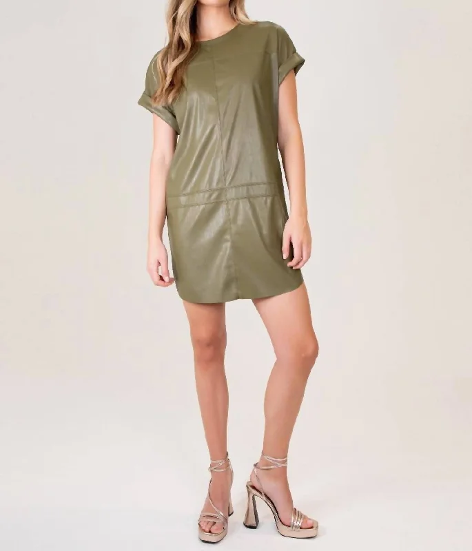 Adley Dress In Army Green