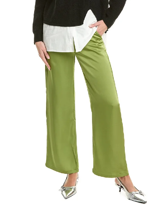 Gracia Satin Wide Leg Dress Pant