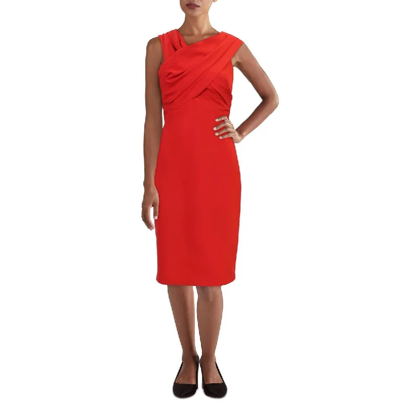 Womens Crepe Short Cocktail and Party Dress