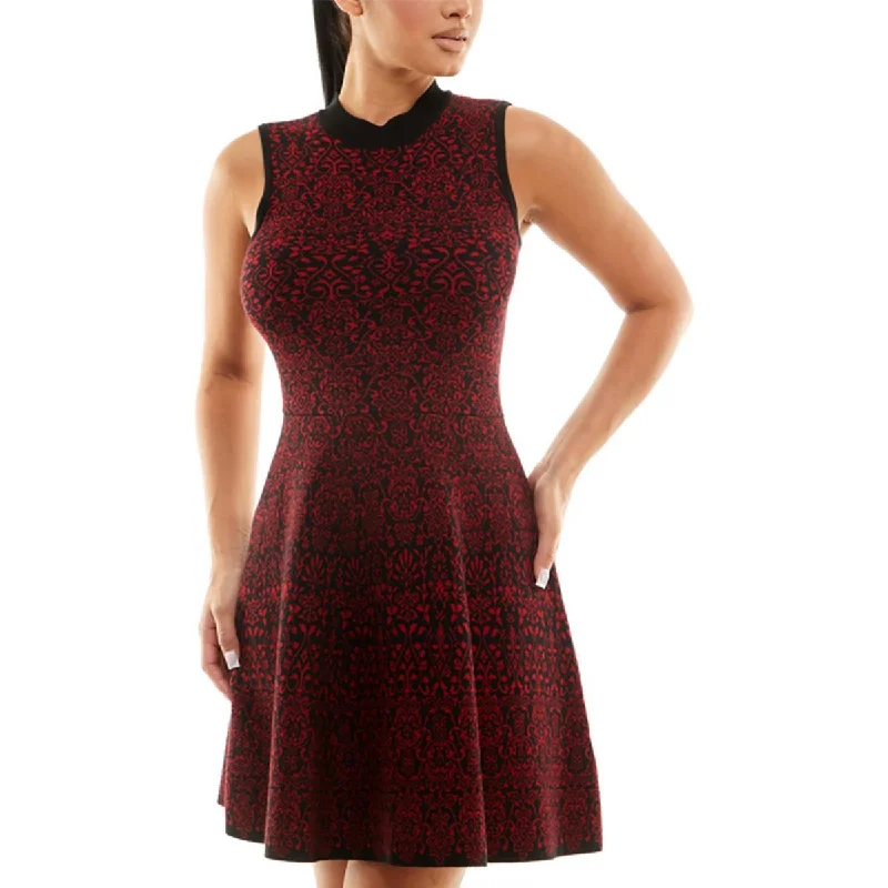 Juniors Womens Baroque Mini Fit & Flare Dress