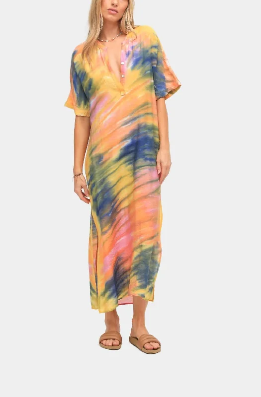 Montauk Kaftan Dress In Fazed