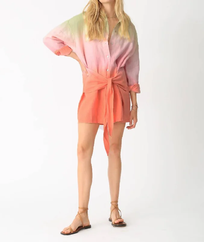 Aubrey Dress In Ombre Citrus