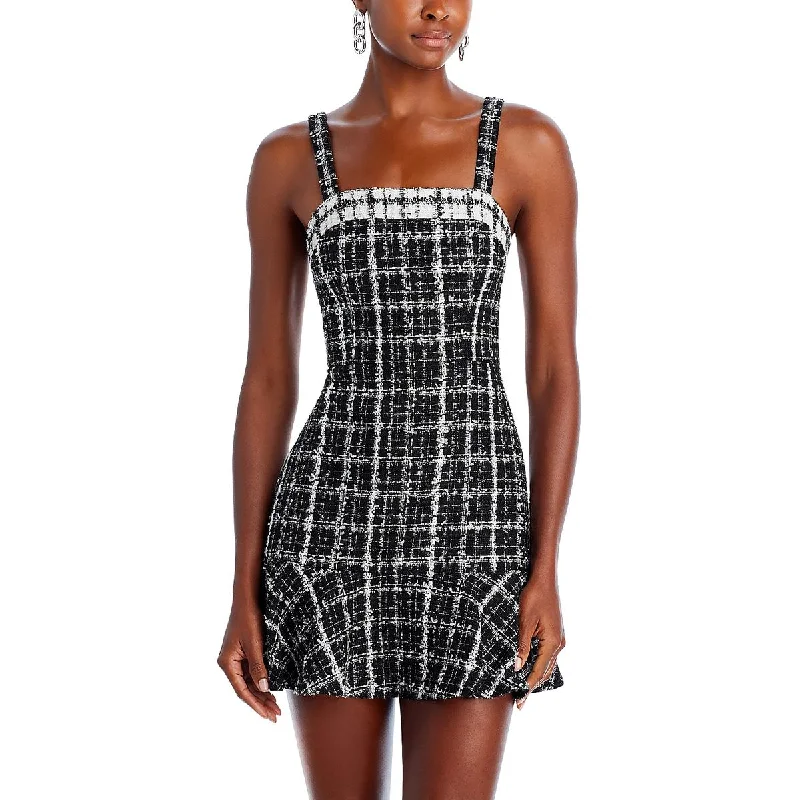 Kaidra Womens Tweed Short Mini Dress