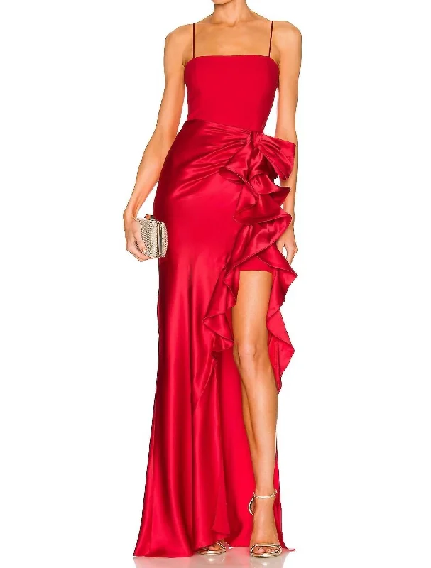 Drina Gown In Red