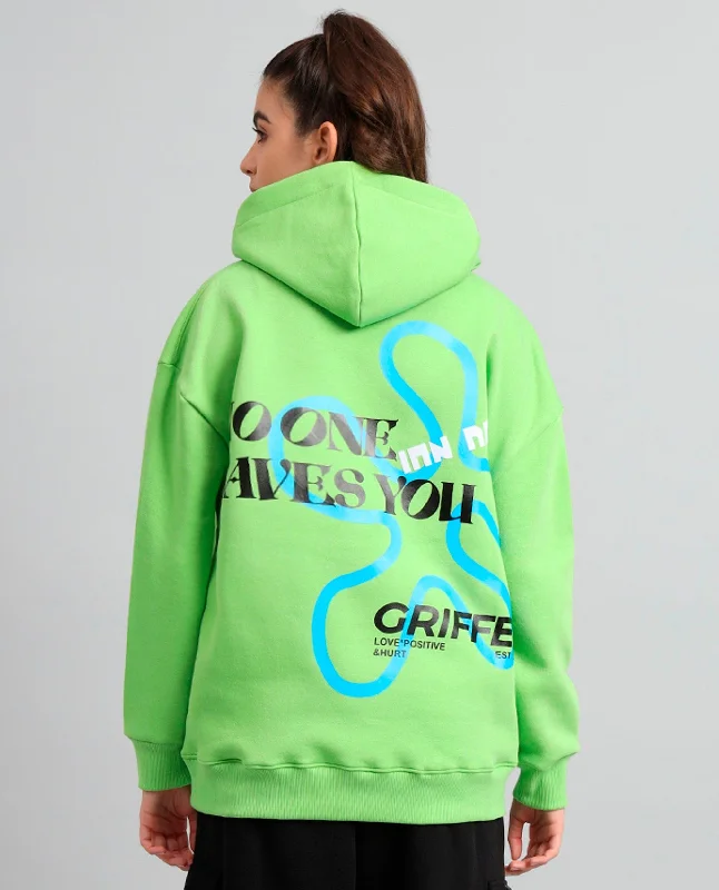 No One Saves You Print Oversized Hoodie