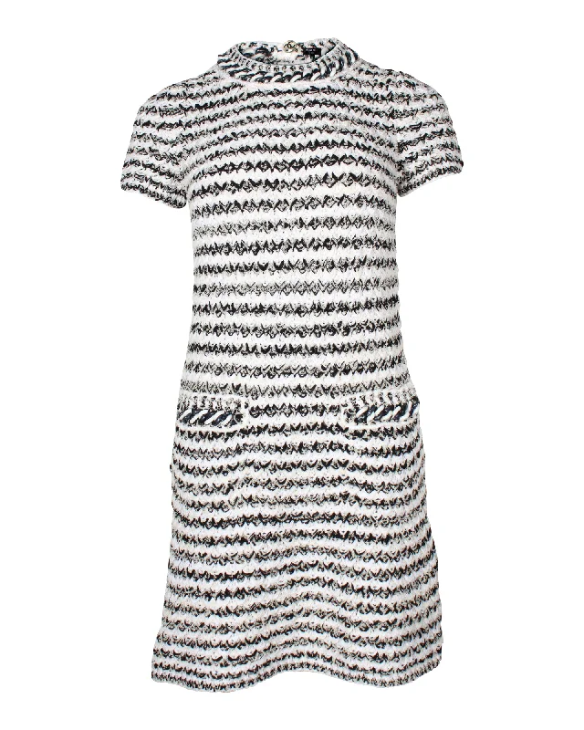 Chanel Mini Shift Dress in Multicolor Cotton Tweed