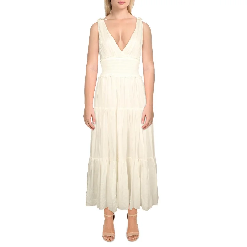 Tamar Womens Silk Midi Midi Dress