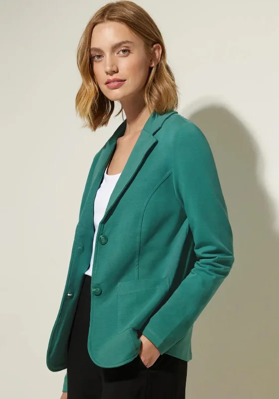 Street One Basic Blazer with Pockets, Lagoon Green