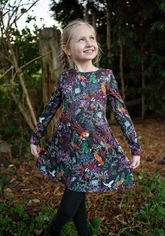 Children's Animal Forest Print Dress (Birkley)