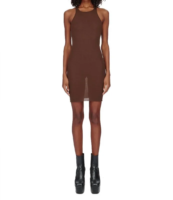 Abito Tank Dress In Brown