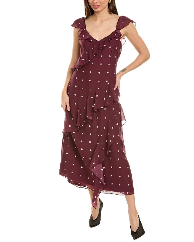 Jason Wu Paint Dot Silk Maxi Dress