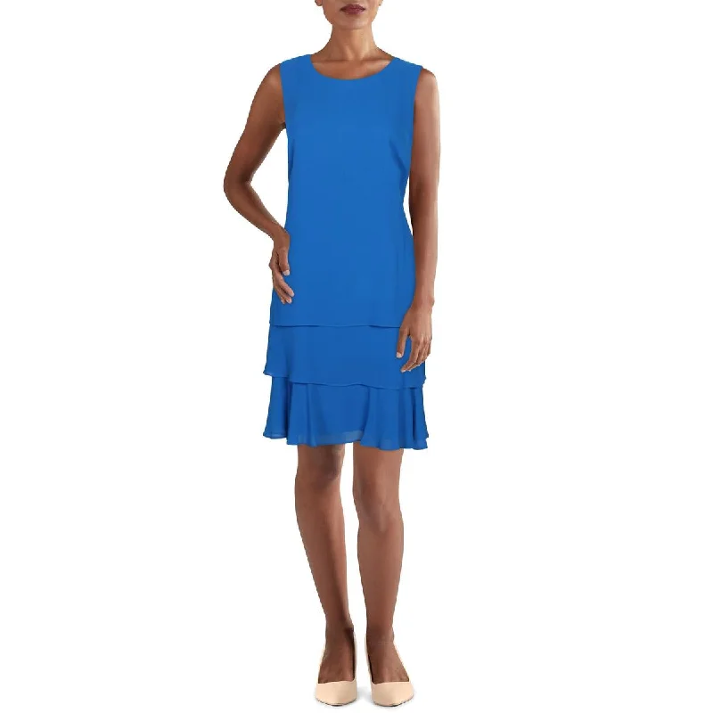 Womens Tiered Sleeveless Tunic Dress