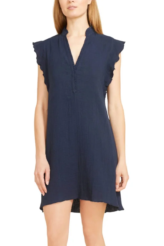 Como Dress In Navy Blue