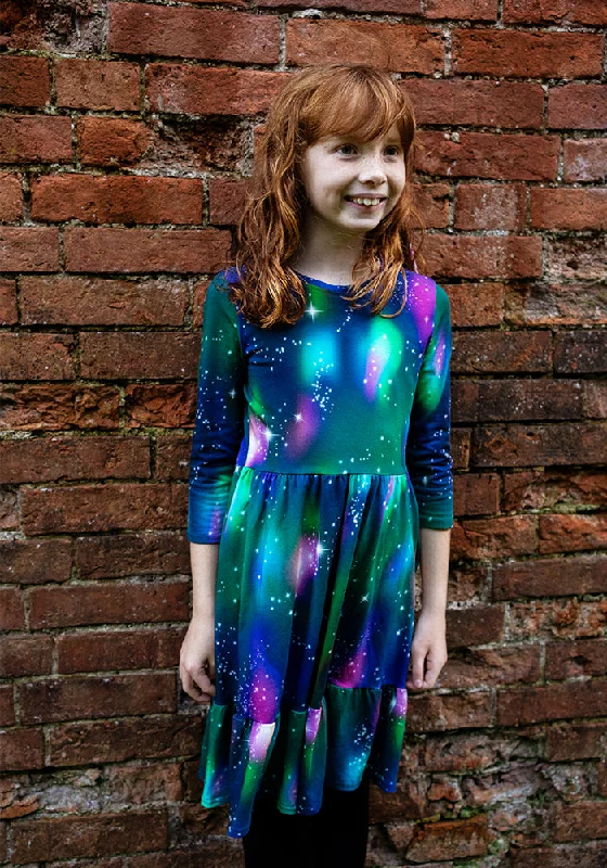 Children's Galaxy Print Cotton Dress (Astoria)