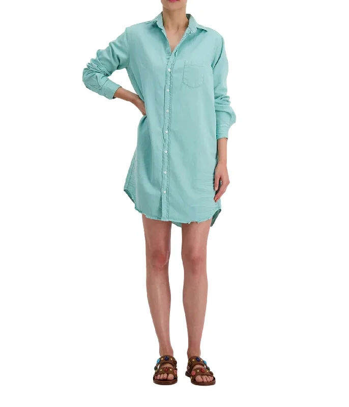 Mary Shirtdress In Soft Jade