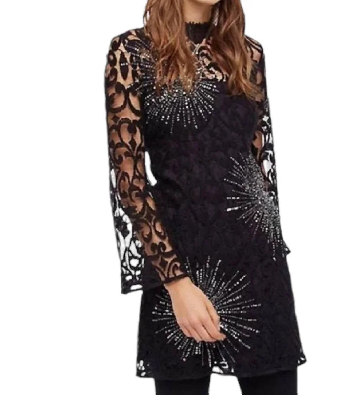 North Star Dress In Black Silver