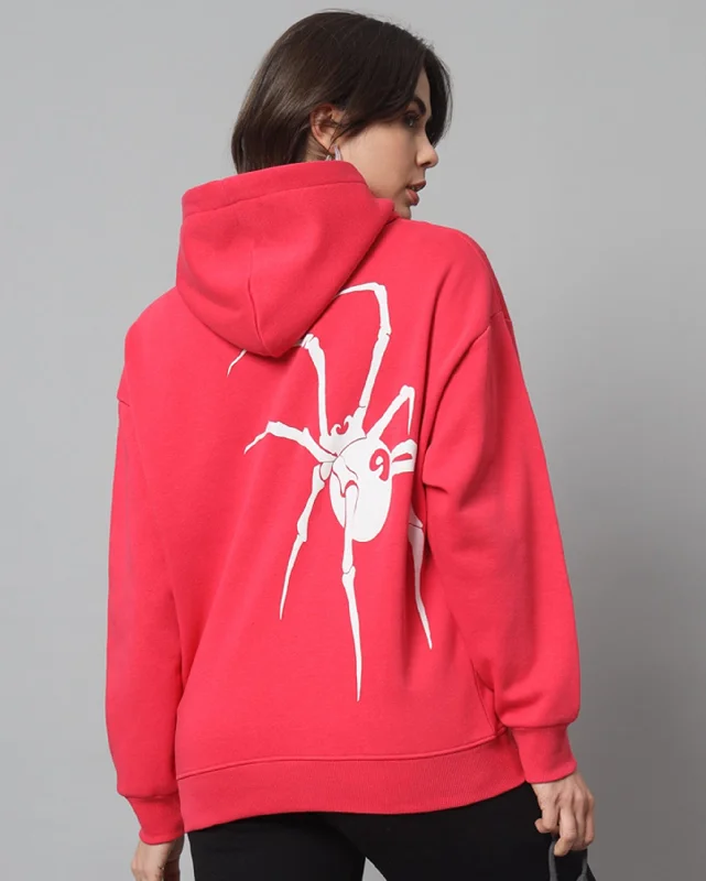 SPIDER Print Oversized Hoodie