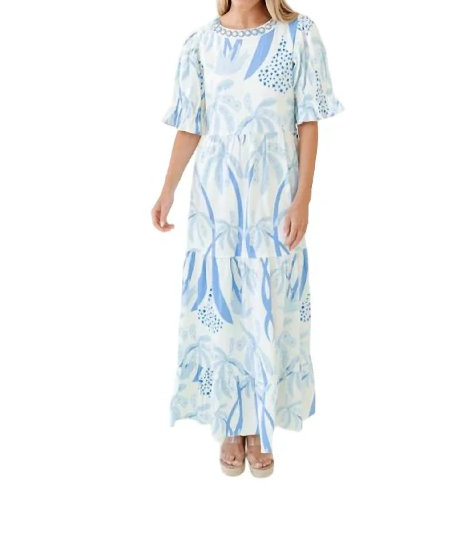 Michola Dress In Coastal Palm