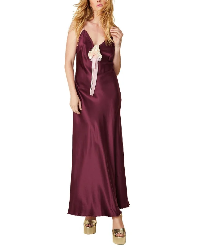 LoveShackFancy Elizabella Silk Maxi Dress