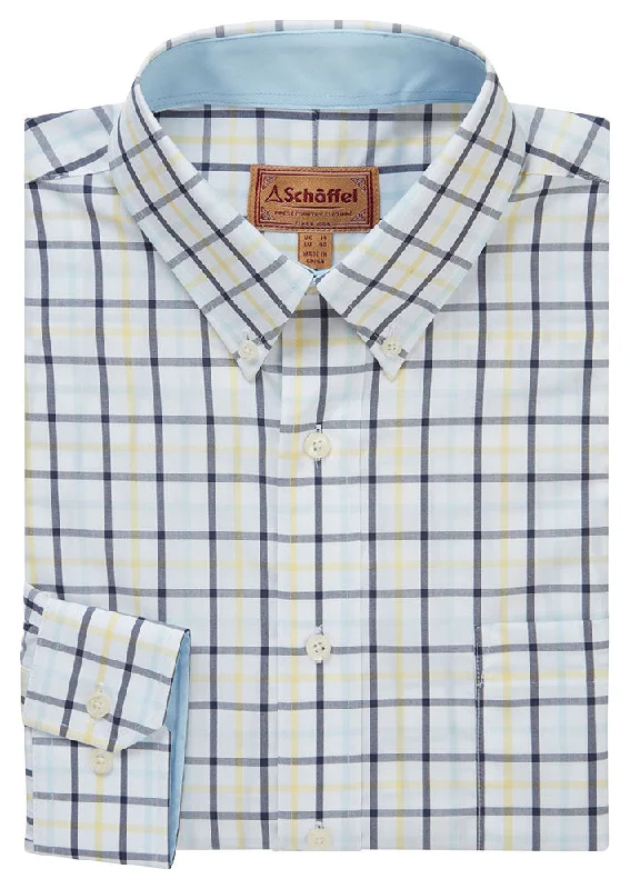 Holkham Classic Shirt - Pale Blue/Lemon/Navy