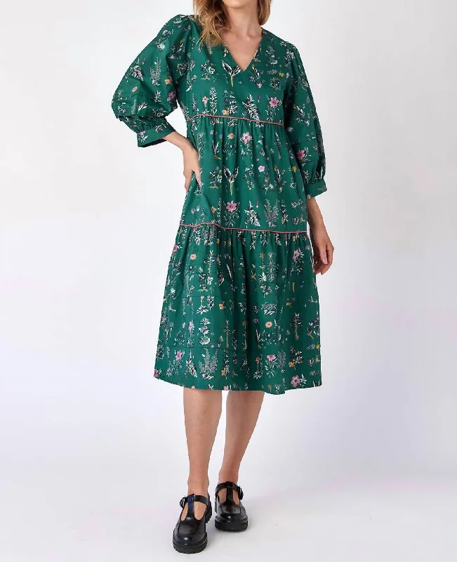 Wylie Midi Dress In Botany