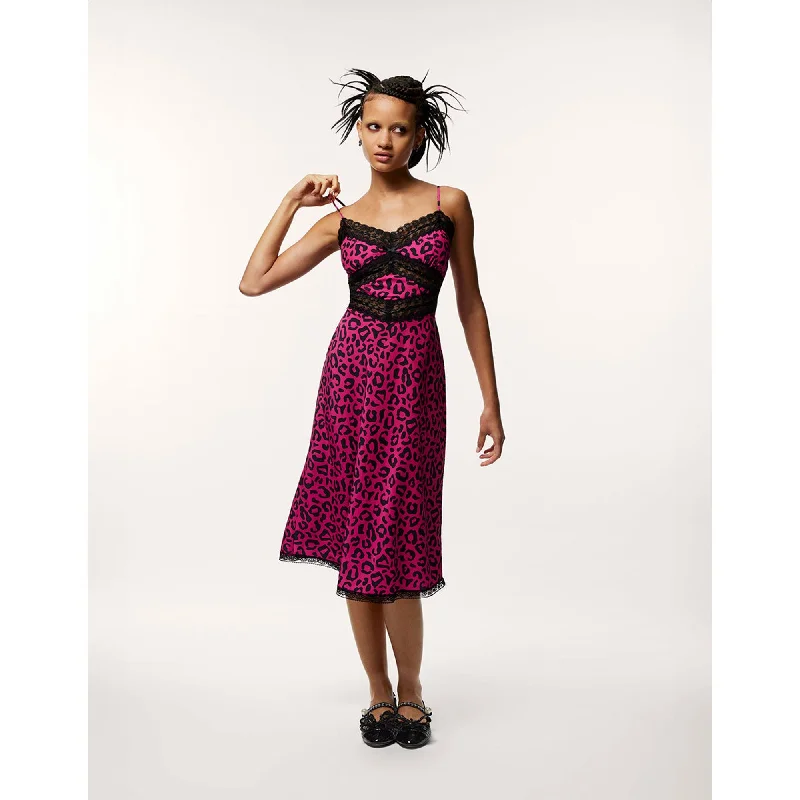 Betseys Sleeveless Ribbon Dress Hot Pink